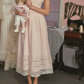 Robe de bal de princesse bustier à volants en satin long, robe de soirée C8117