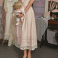Robe de bal de princesse bustier à volants en satin long, robe de soirée C8117