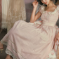 Robe de bal de princesse bustier à volants en satin long, robe de soirée C8117