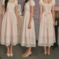 Robe de bal de princesse bustier à volants en satin long, robe de soirée C8117