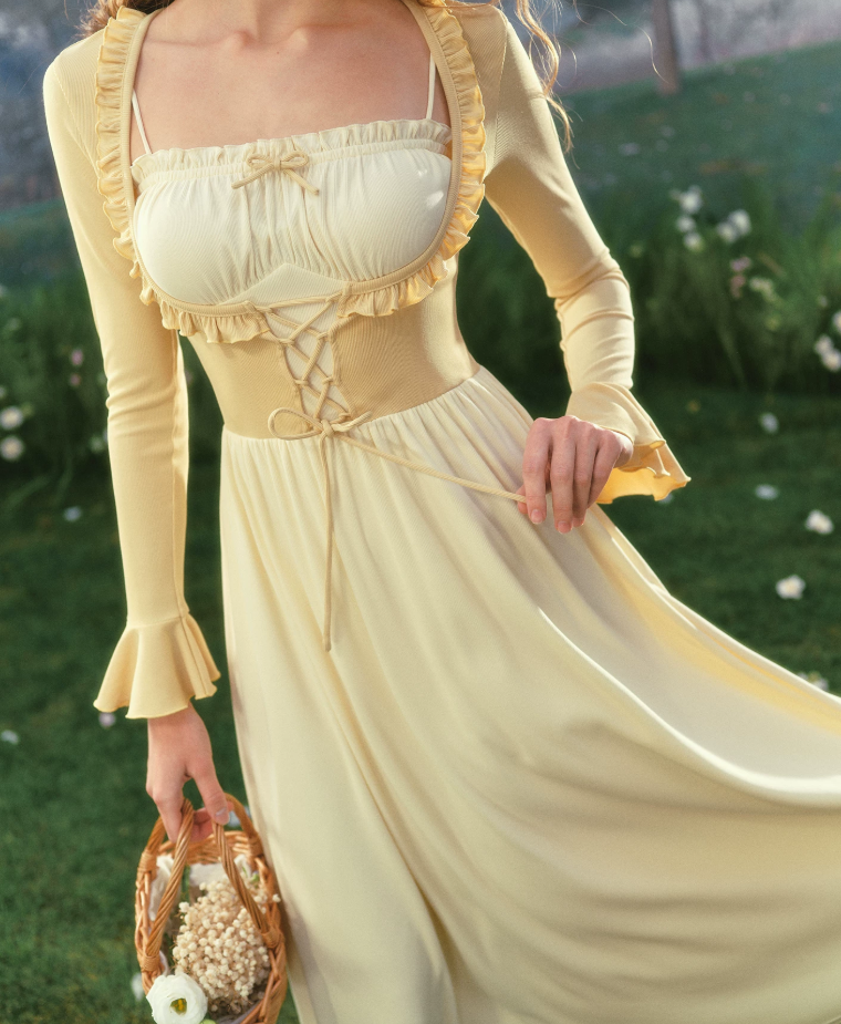Robe de bal de princesse bustier à volants en satin long, robe de soirée C8117