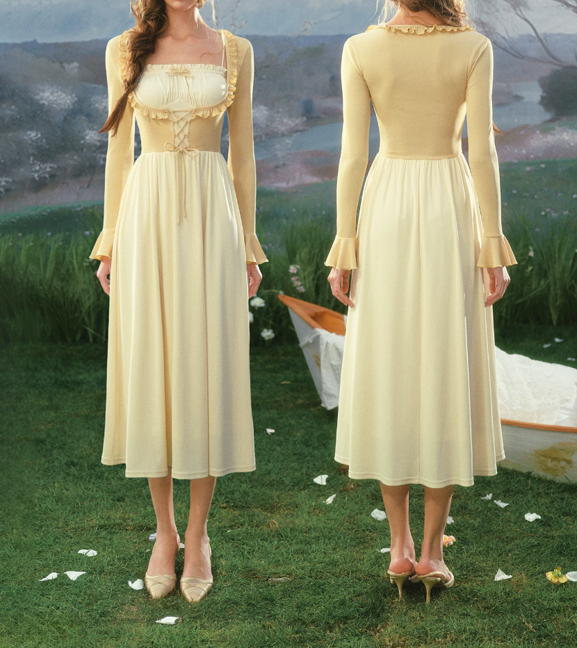 Robe de bal de princesse bustier à volants en satin long, robe de soirée C8117