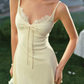 Mini robe de soirée en satin, sans bretelles, sans manches, ligne a, simple, C899
