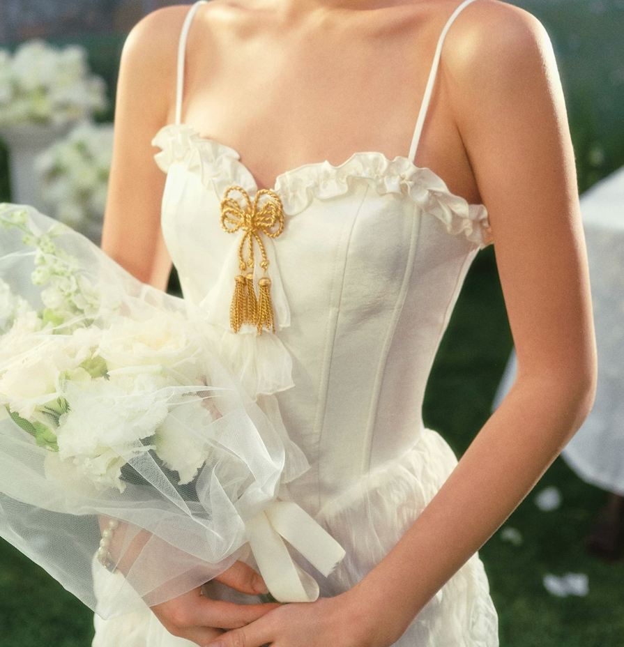 Robe de bal de princesse bustier à volants en satin long, robe de soirée C8117