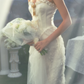 Robe de bal de princesse bustier à volants en satin long, robe de soirée C8117