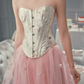 Robe de bal de princesse bustier à volants en satin long, robe de soirée C8117