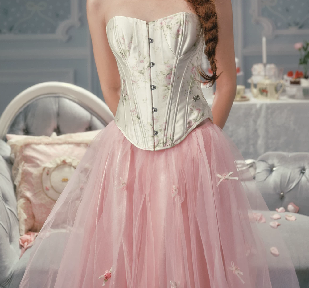 Robe de bal de princesse bustier à volants en satin long, robe de soirée C8117