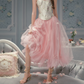Robe de bal de princesse bustier à volants en satin long, robe de soirée C8117