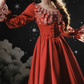 Robe de bal de princesse bustier à volants en satin long, robe de soirée C8117