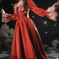 Robe de bal de princesse bustier à volants en satin long, robe de soirée C8117