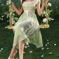 Robe de bal de princesse bustier à volants en satin long, robe de soirée C8117