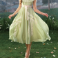 Robe de bal de princesse bustier à volants en satin long, robe de soirée C8117
