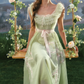 Robe de bal de princesse bustier à volants en satin long, robe de soirée C8117