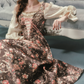 Robe de bal de princesse bustier à volants en satin long, robe de soirée C8117