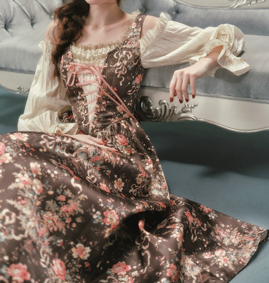 Robe de bal de princesse bustier à volants en satin long, robe de soirée C8117
