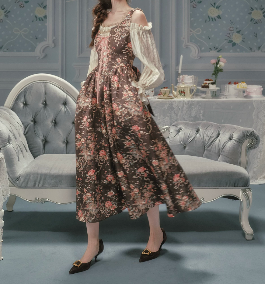 Robe de bal de princesse bustier à volants en satin long, robe de soirée C8117