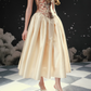 Robe de bal de princesse bustier à volants en satin long, robe de soirée C8117