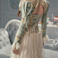 Robe de bal de princesse bustier à volants en satin long, robe de soirée C8117