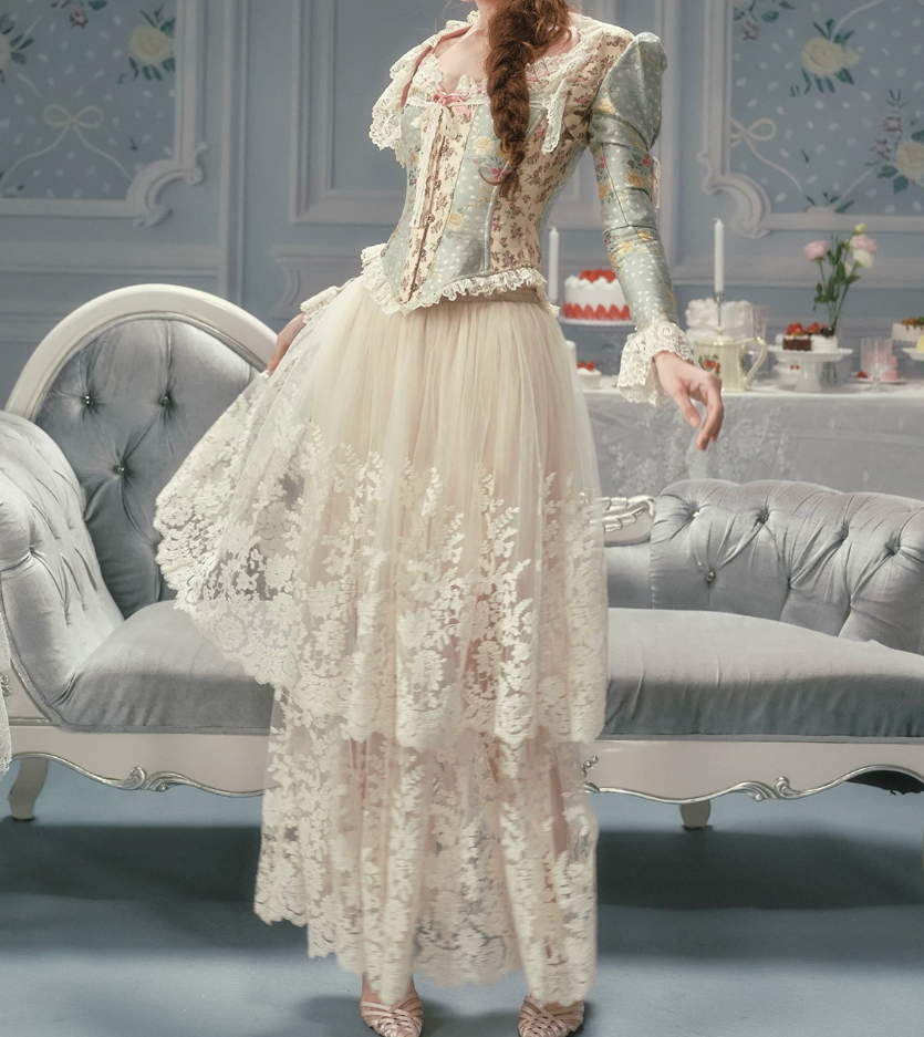 Robe de bal de princesse bustier à volants en satin long, robe de soirée C8117