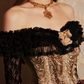 Robe de bal de princesse bustier à volants en satin long, robe de soirée C8117