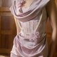 Robe de bal de princesse bustier à volants en satin long, robe de soirée C8117