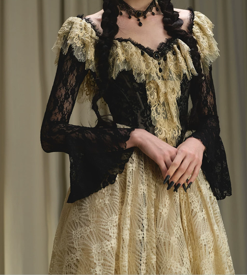 Robe de bal de princesse bustier à volants en satin long, robe de soirée C8117