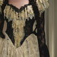 Robe de bal de princesse bustier à volants en satin long, robe de soirée C8117