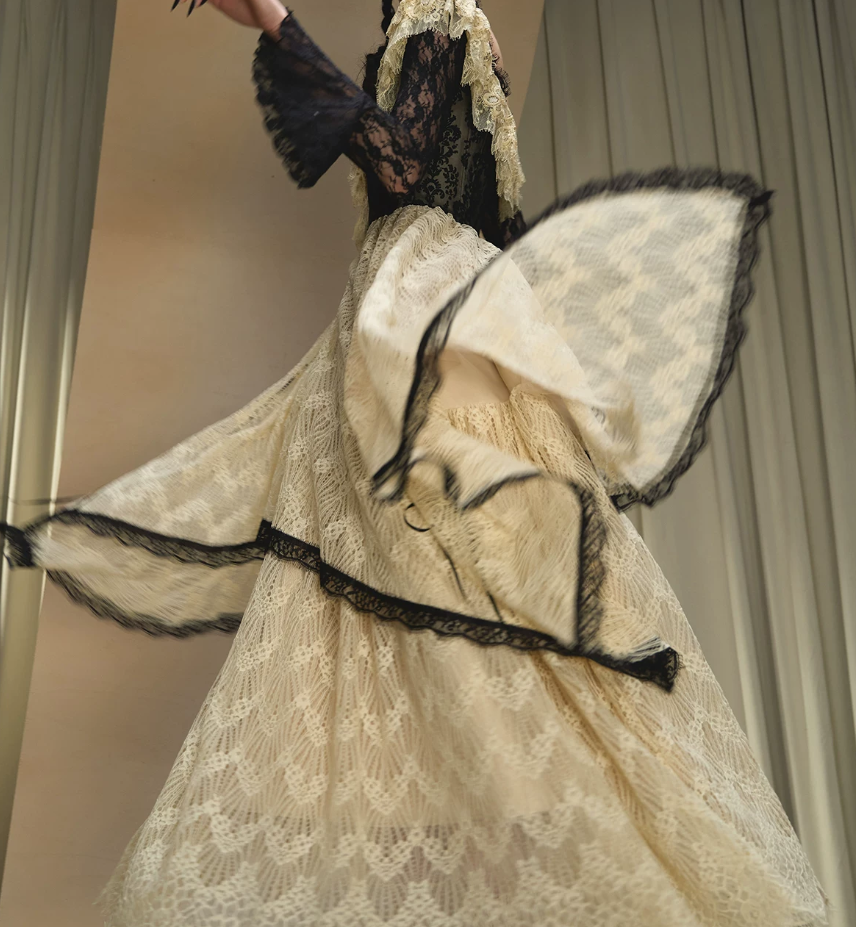 Robe de bal de princesse bustier à volants en satin long, robe de soirée C8117
