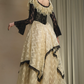 Robe de bal de princesse bustier à volants en satin long, robe de soirée C8117