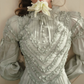 Robe de bal de princesse bustier à volants en satin long, robe de soirée C8117