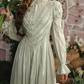 Robe de bal de princesse bustier à volants en satin long, robe de soirée C8117