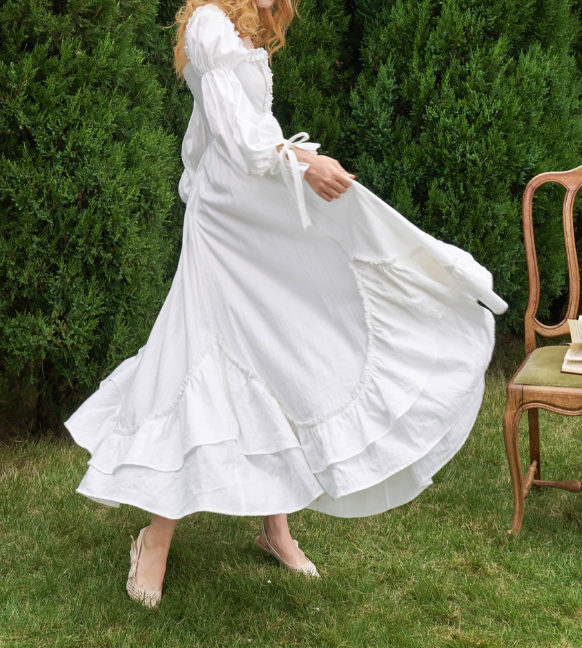 Robe de bal de princesse bustier à volants en satin long, robe de soirée C8117
