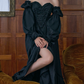 Robe de bal de princesse bustier à volants en satin long, robe de soirée C8117