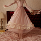 Robe de bal de princesse bustier à volants en satin long, robe de soirée C8117