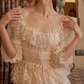 Robe de bal de princesse bustier à volants en satin long, robe de soirée C8117