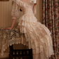Robe de bal de princesse bustier à volants en satin long, robe de soirée C8117
