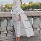 Robe de bal de princesse bustier à volants en satin long, robe de soirée C8117