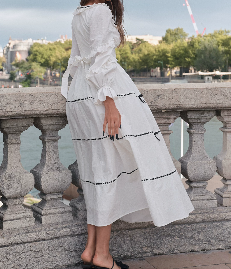 Robe de bal de princesse bustier à volants en satin long, robe de soirée C8117