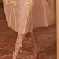 Chic Off-Shoulder Pink Prom Dress Tulle A-Line Evening Dress C8607