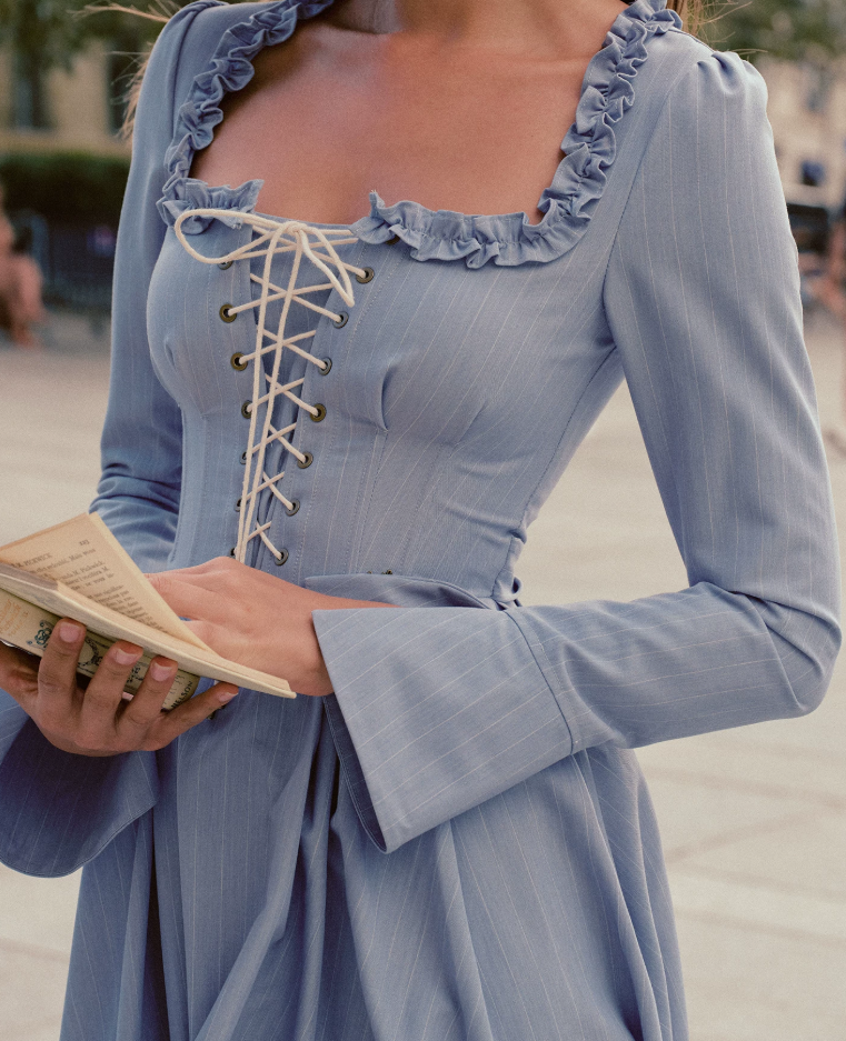 Robe de bal de princesse bustier à volants en satin long, robe de soirée C8117
