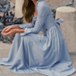 Robe de bal de princesse bustier à volants en satin long, robe de soirée C8117