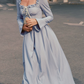 Robe de bal de princesse bustier à volants en satin long, robe de soirée C8117