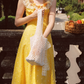 Robe de bal de princesse bustier à volants en satin long, robe de soirée C8117