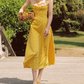 Robe de bal de princesse bustier à volants en satin long, robe de soirée C8117