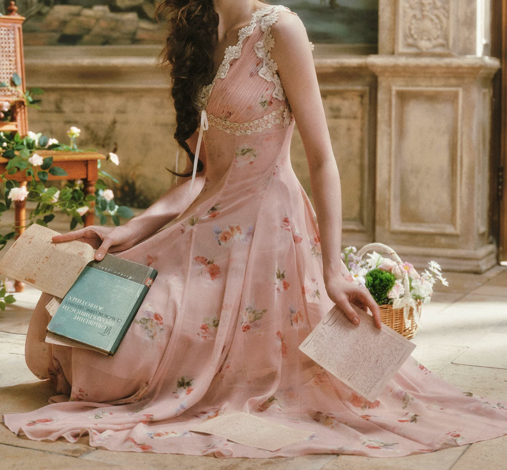 Robe de bal de princesse bustier à volants en satin long, robe de soirée C8117