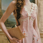 Robe de bal de princesse bustier à volants en satin long, robe de soirée C8117