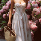 Robe de bal de princesse bustier à volants en satin long, robe de soirée C8117