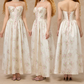 Robe de bal de princesse bustier à volants en satin long, robe de soirée C8117