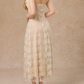 Robe de bal de princesse bustier à volants en satin long, robe de soirée C8117