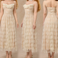 Robe de bal de princesse bustier à volants en satin long, robe de soirée C8117